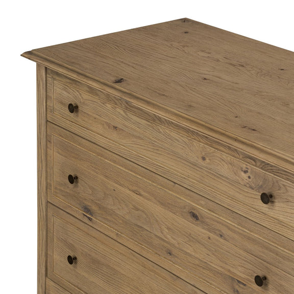Maggie 6 Drawer Dresser - Aged Smoked Oak Resawn