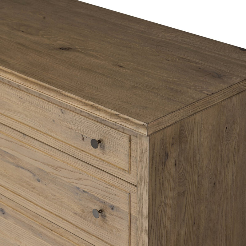 Maggie 6 Drawer Dresser - Aged Smoked Oak Resawn