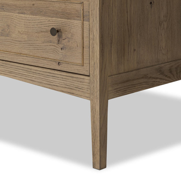 Maggie 6 Drawer Dresser - Aged Smoked Oak Resawn
