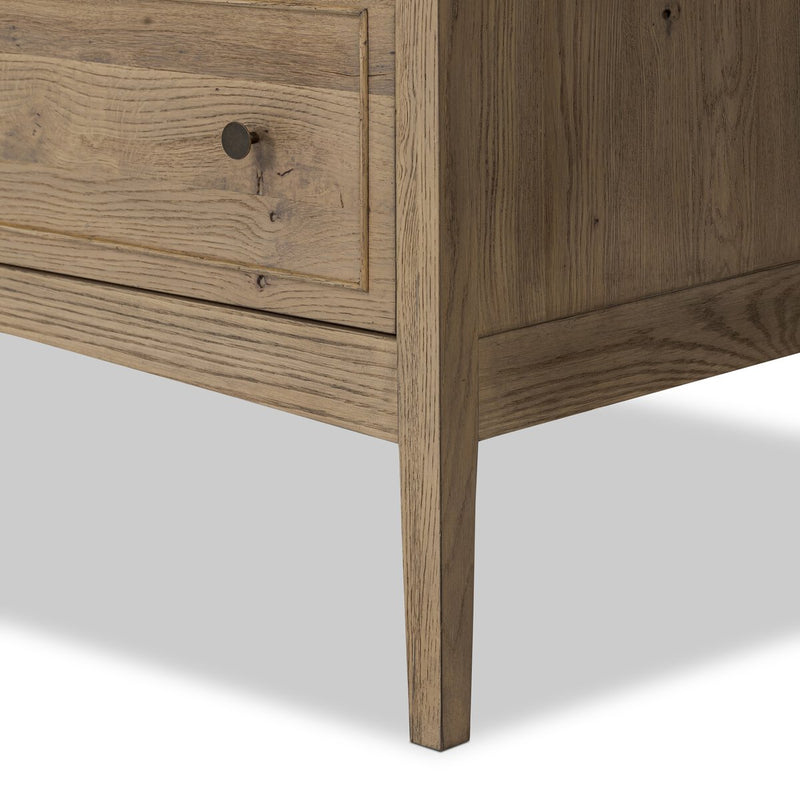 Maggie 6 Drawer Dresser - Aged Smoked Oak Resawn