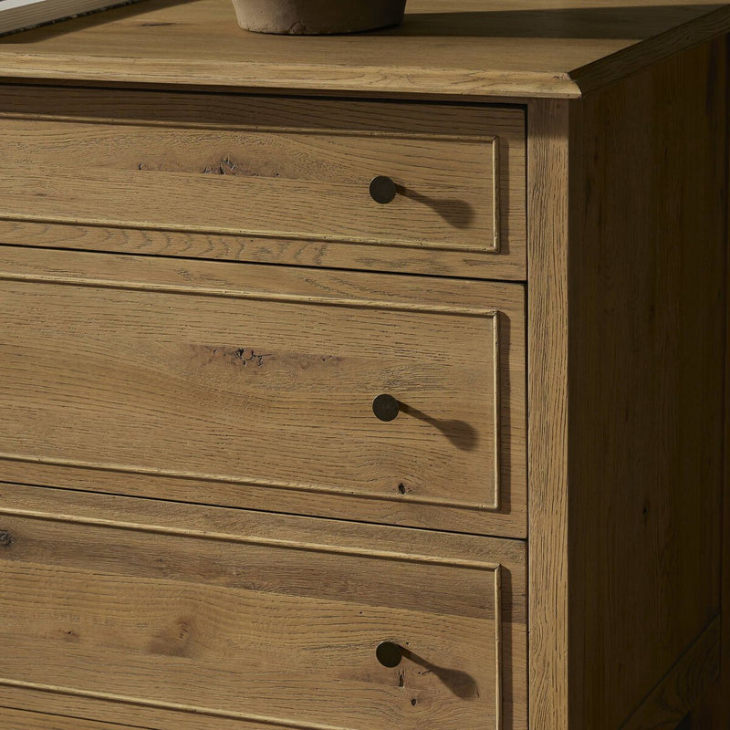 Maggie 6 Drawer Dresser - Aged Smoked Oak Resawn