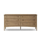 Maggie 6 Drawer Dresser - Aged Smoked Oak Resawn