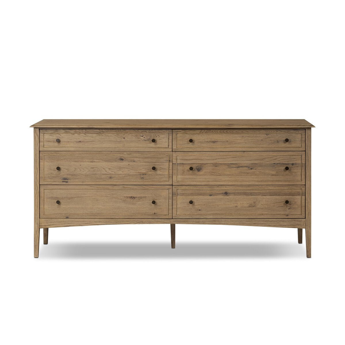 Maggie 6 Drawer Dresser - Aged Smoked Oak Resawn