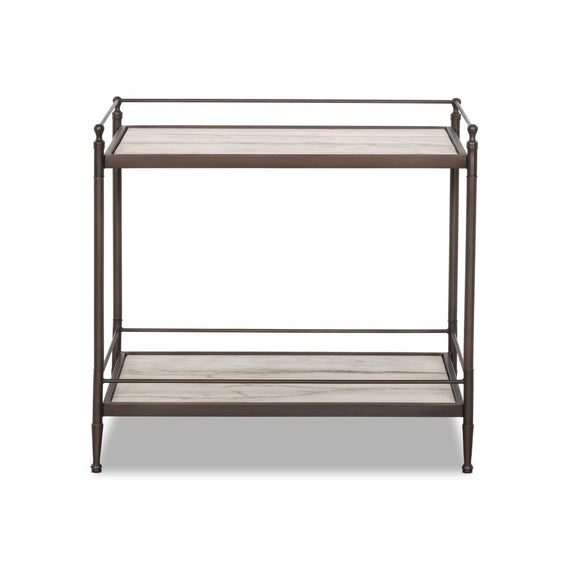 Eisen Nightstand - Striated Marble