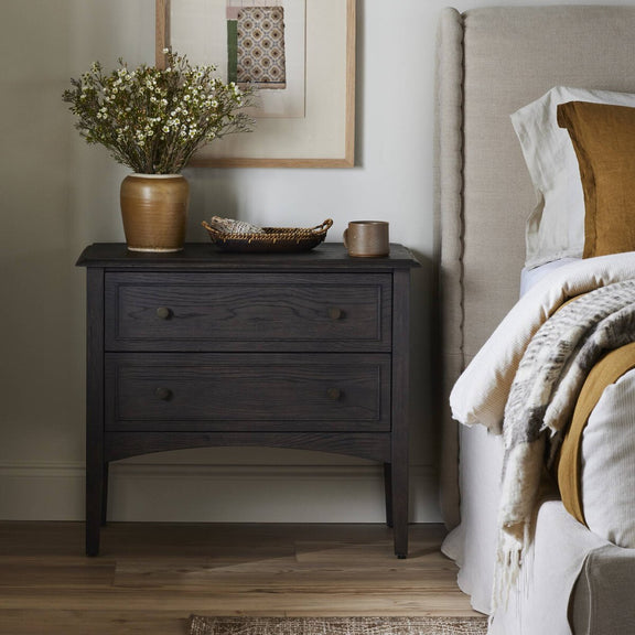Maggie Nightstand - Smoked Black Oak Veneer