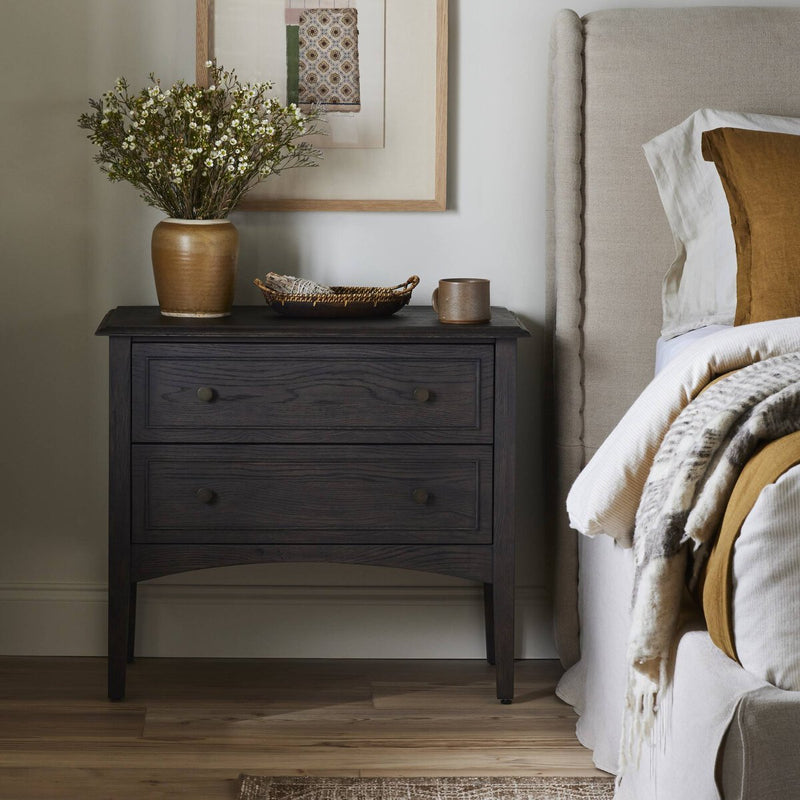 Maggie Nightstand - Smoked Black Oak Veneer