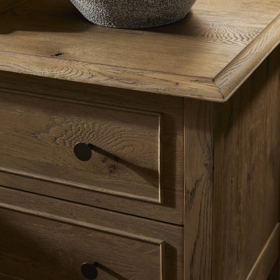 Maggie Nightstand - Aged Smoked Oak Resawn