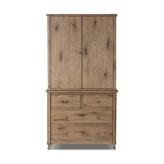 Pika Armoire - Weathered Oak Veneer