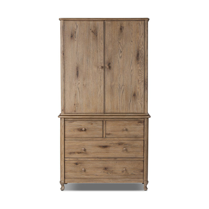 Pika Armoire - Weathered Oak Veneer