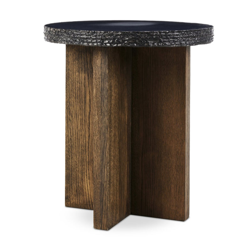 Mezes End Table - Natural Basalt