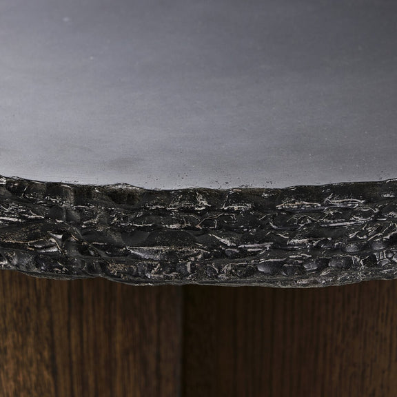 Mezes End Table - Natural Basalt