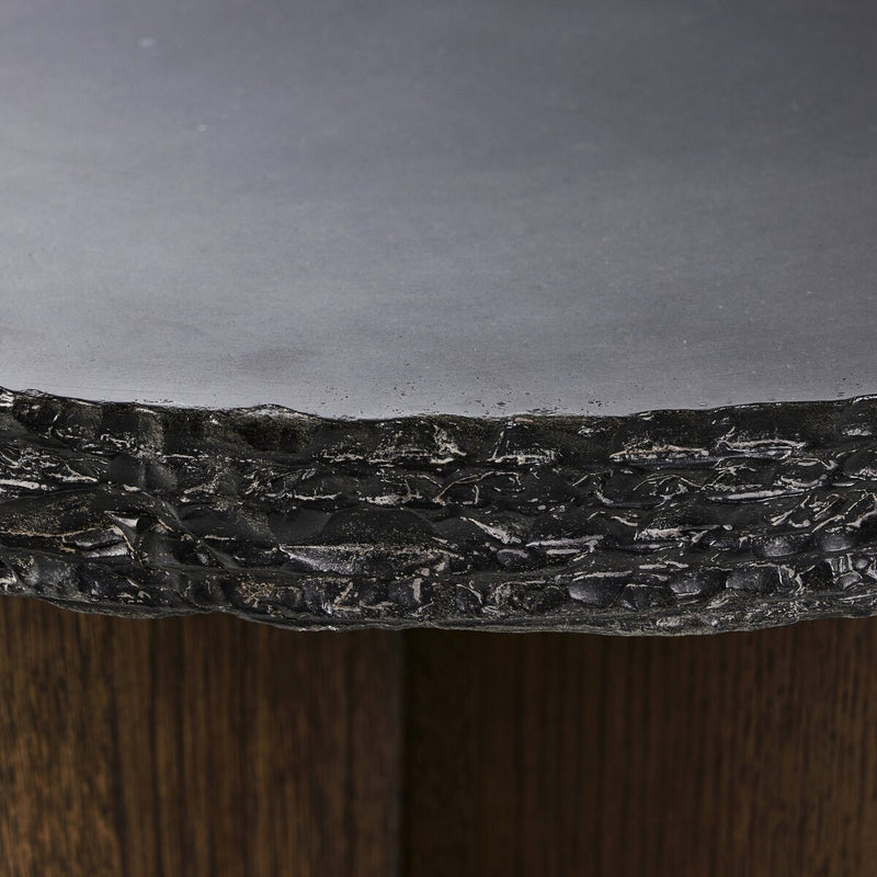 Mezes End Table - Natural Basalt