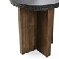 Mezes End Table - Natural Basalt