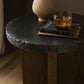 Mezes End Table - Natural Basalt