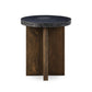 Mezes End Table - Natural Basalt