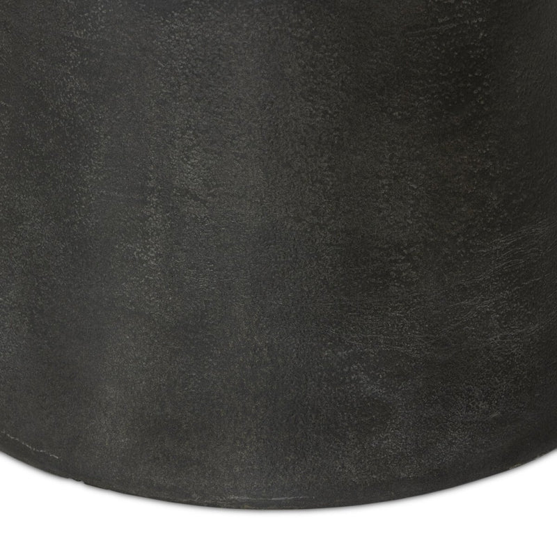 Balboa Outdoor End Table - Veined White Marble