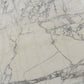 Balboa Outdoor Coffee Table-54" - Veined White Marble