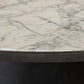 Balboa Outdoor Coffee Table-54" - Veined White Marble