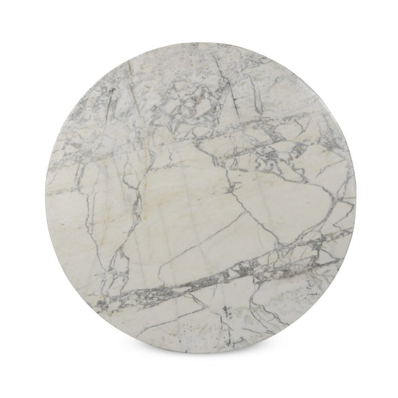 Balboa Outdoor Coffee Table-54" - Veined White Marble