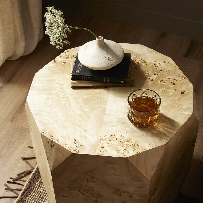 Elena End Table - Light Burl