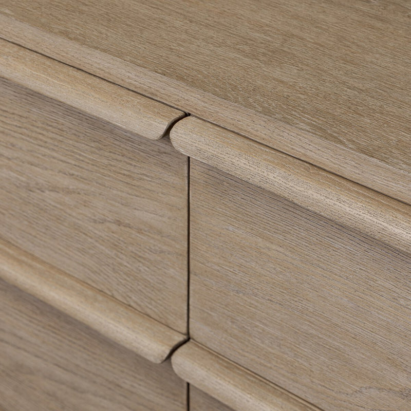 Primrose 6 Drawer Dresser - Natural Flat Oak Veneer