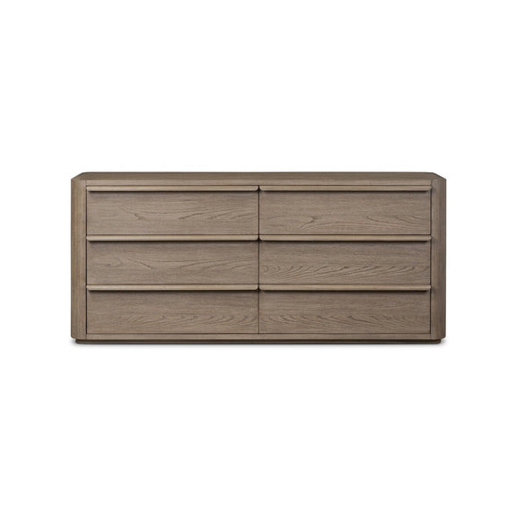Primrose 6 Drawer Dresser - Natural Flat Oak Veneer