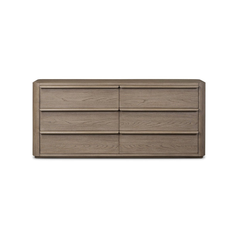 Primrose 6 Drawer Dresser - Natural Flat Oak Veneer