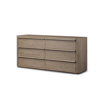 Primrose 6 Drawer Dresser - Natural Flat Oak Veneer