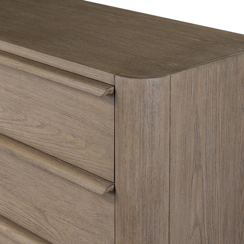 Primrose 10 Drawer Dresser - Natural Flat Oak Veneer