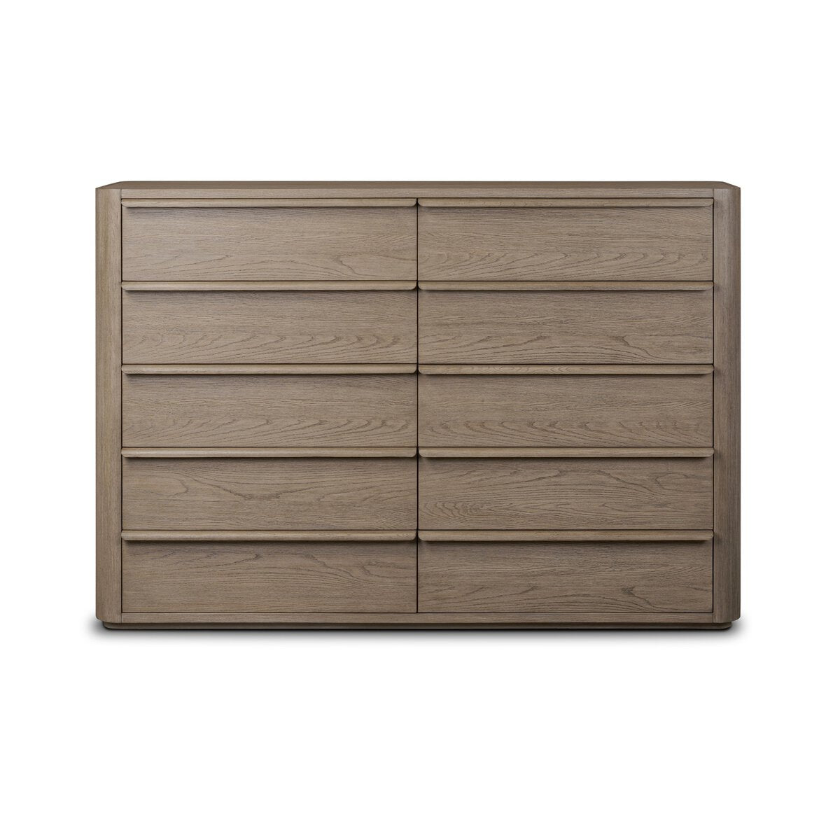 Primrose 10 Drawer Dresser - Natural Flat Oak Veneer