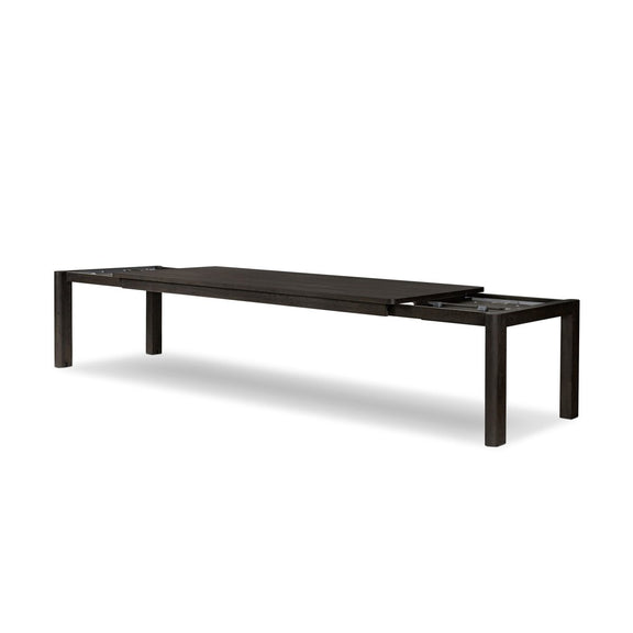 Noeline Double Extension Dining Table - Smoked Black Oak