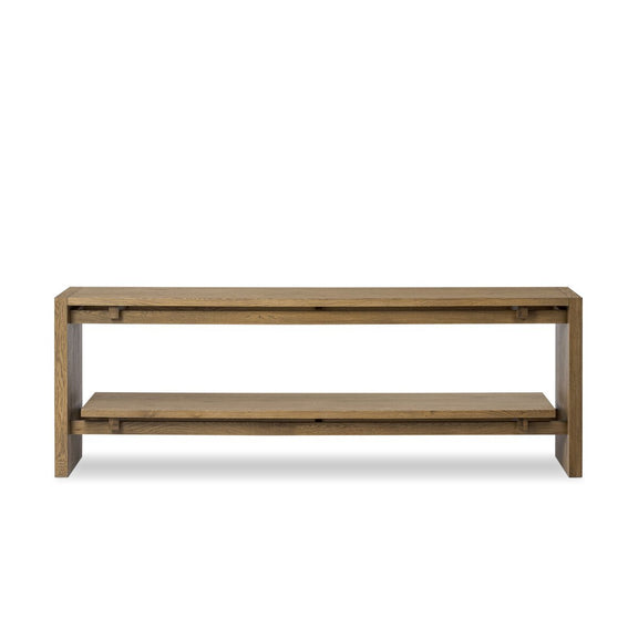 Theodore Media Console - Rustic Amber Oak Veneer