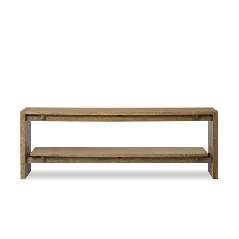 Theodore Media Console - Rustic Amber Oak Veneer