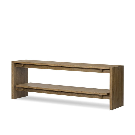 Theodore Media Console - Rustic Amber Oak Veneer
