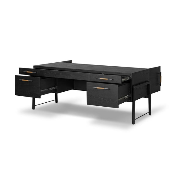 Rosedale Executive Desk - Ebony Oak Veneer