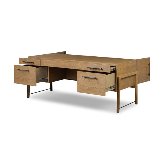 Rosedale Executive Desk - Amber Oak