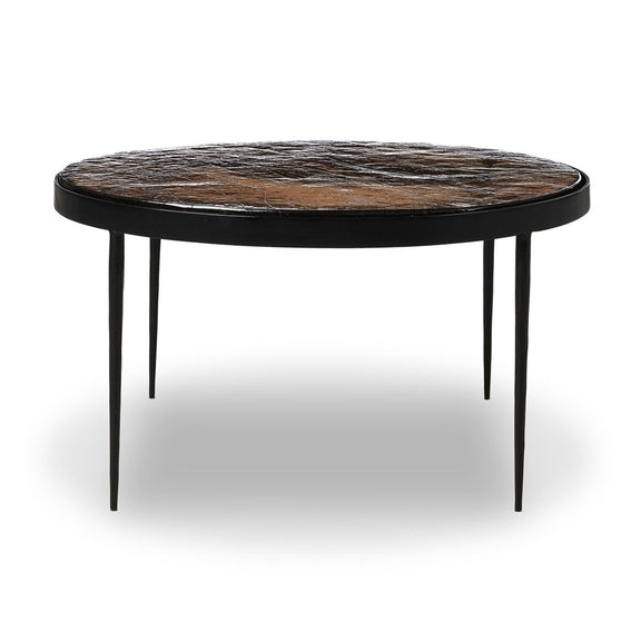 Yoko Nesting Table - Smoked Brown Cast Glass