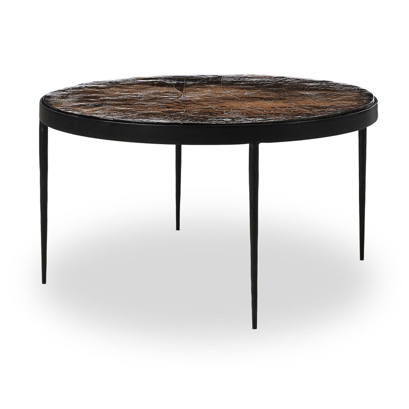 Yoko Nesting Table - Smoked Brown Cast Glass