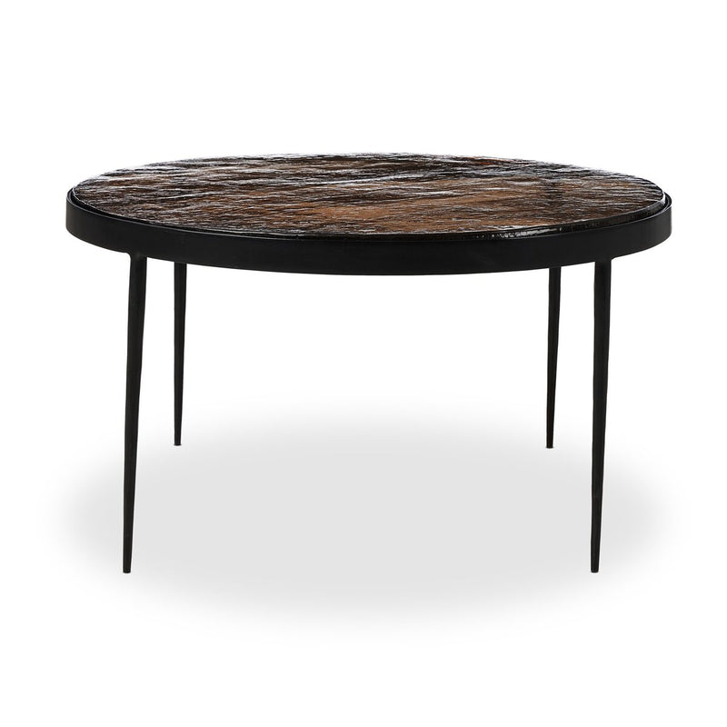 Yoko Nesting Table - Smoked Brown Cast Glass