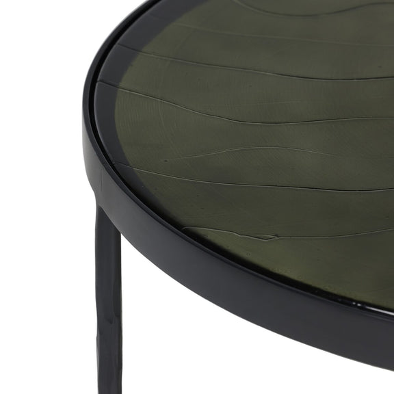Yoko Nesting Table - Moss Cast Glass