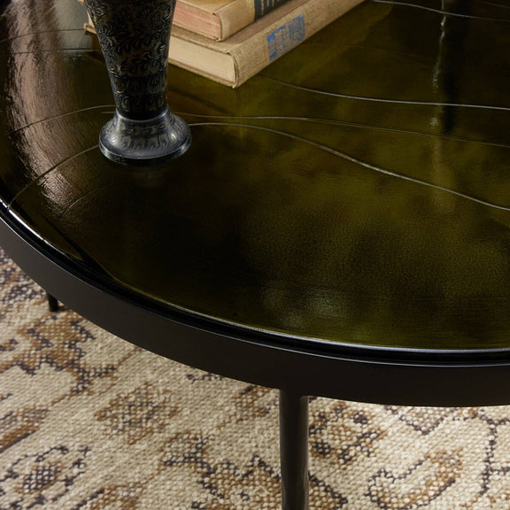 Yoko Nesting Table - Moss Cast Glass