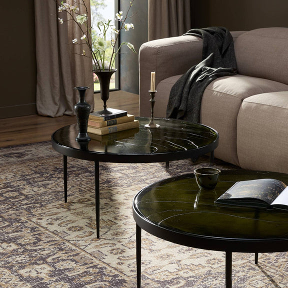 Yoko Nesting Table - Moss Cast Glass