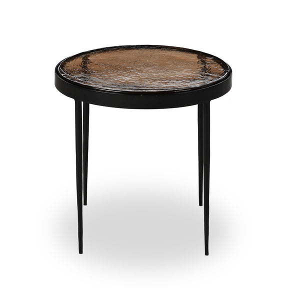 Yoko Nesting Table - Smoked Brown Cast Glass