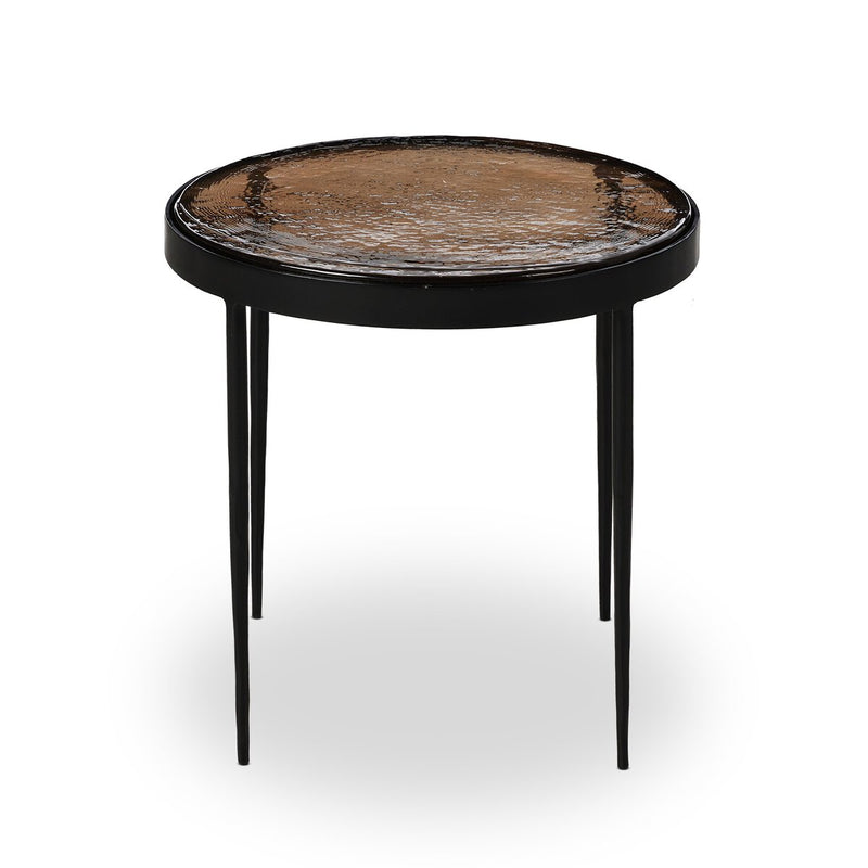 Yoko Nesting Table - Smoked Brown Cast Glass
