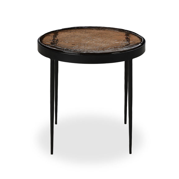 Yoko Nesting Table - Smoked Brown Cast Glass