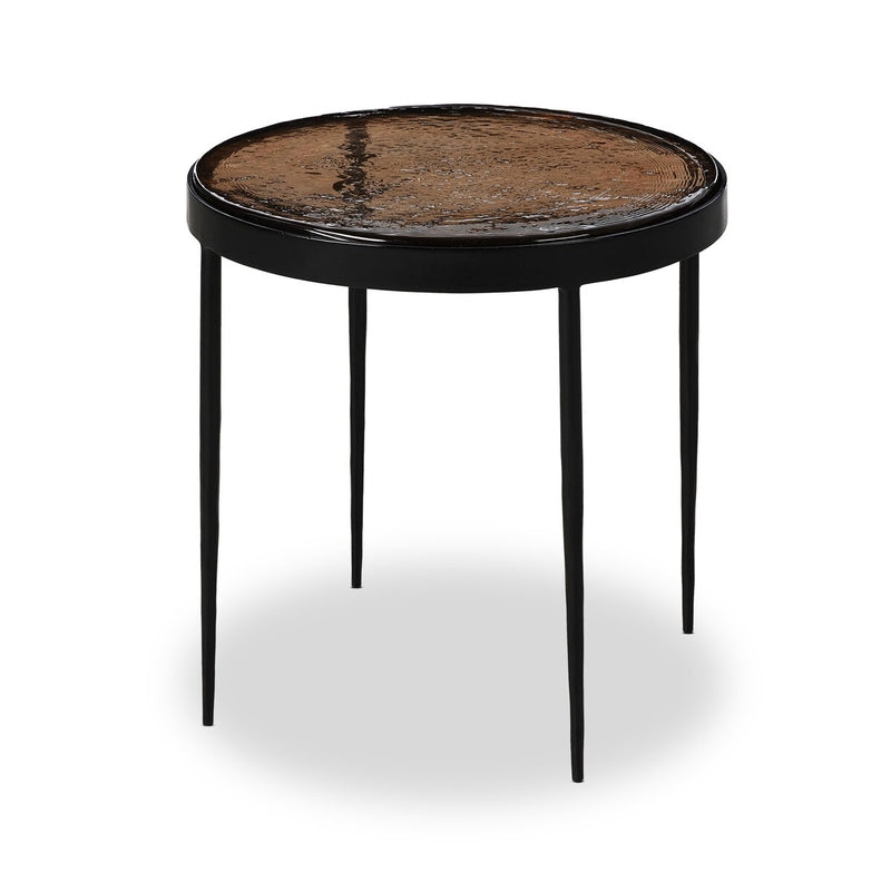 Yoko Nesting Table - Smoked Brown Cast Glass