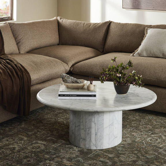 Stuart Nesting Coffee Table - White Calacatta Marble