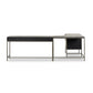 Trey Wide Filing Cabinet Desk System - Black Poplar