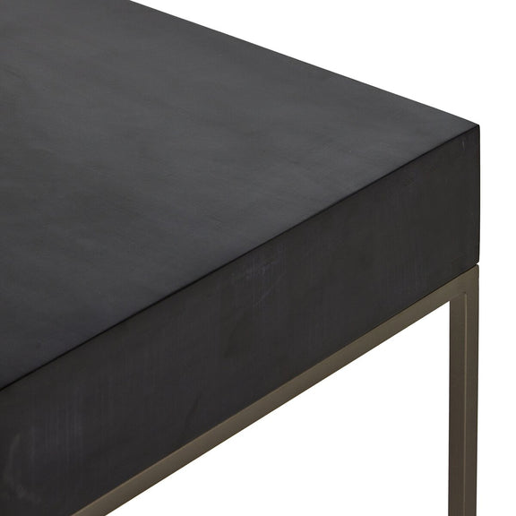 Trey Wide Filing Cabinet Desk System - Black Poplar