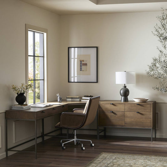 Trey Modular Corner Desk - Auburn Poplar
